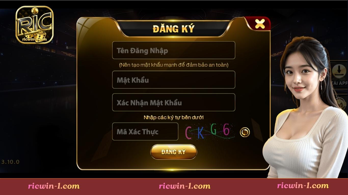 Hướng dẫn đăng ký Ricwin cho thành viên mới